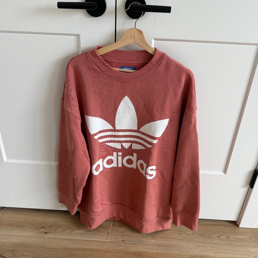 ADIDAS Pink Oversized Crewneck Sweatshirt